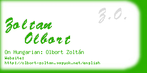 zoltan olbort business card